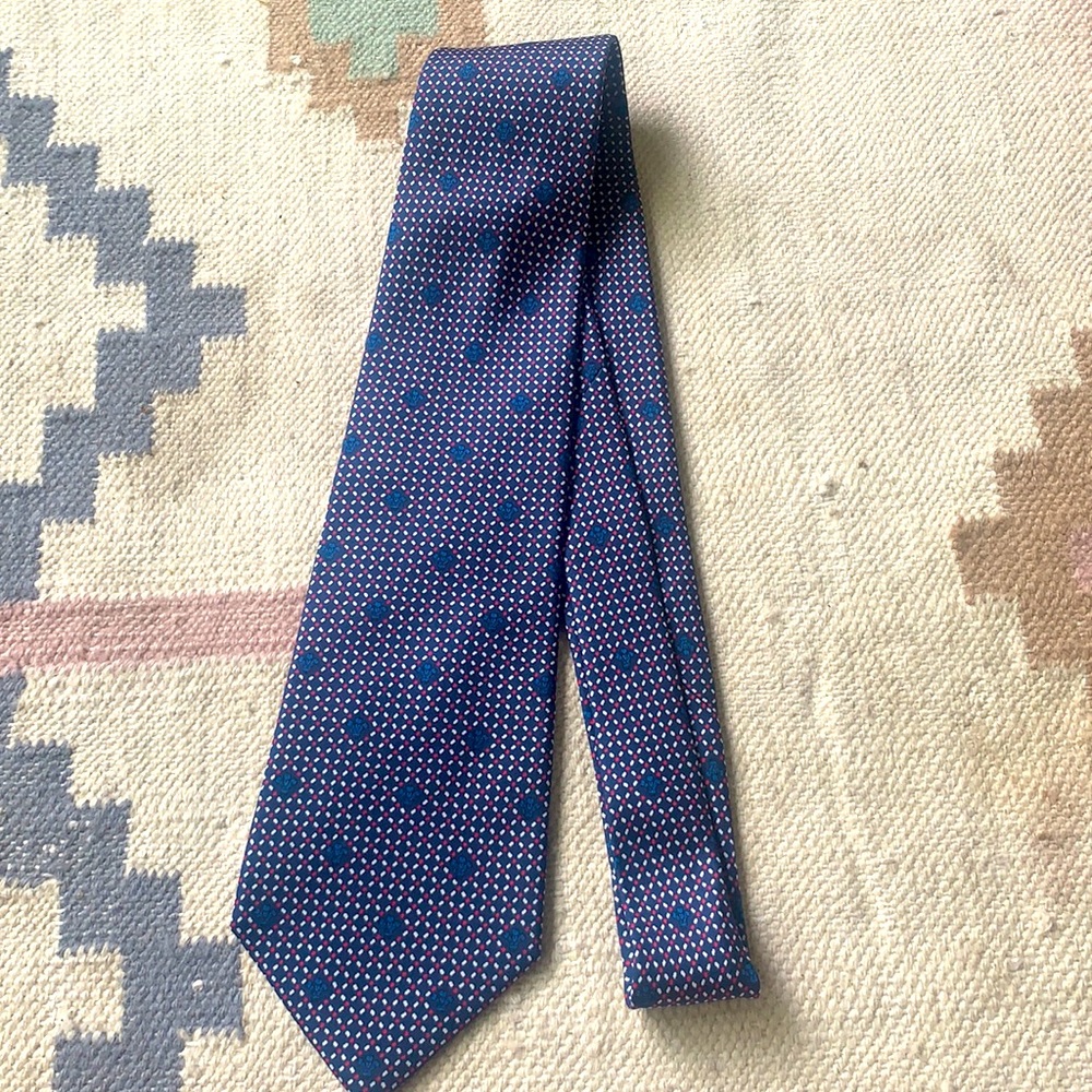 Turnbull & Asser Blue, Red, White Silk Tie